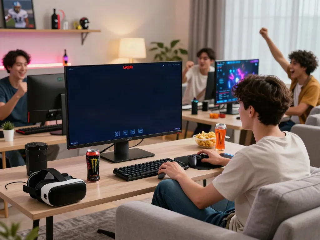 Exciting gameplay on UK88.ad platform in a modern living room setting.