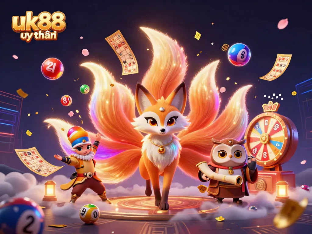 Experience thrilling wins and vibrant gameplay with uk88 uy tín, illustrated in an enchanting casino scene.