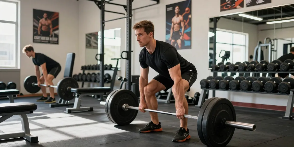 Anabolika kaufen für Muskelaufbau: Athlet beim Heben im modernen Fitnessstudio.