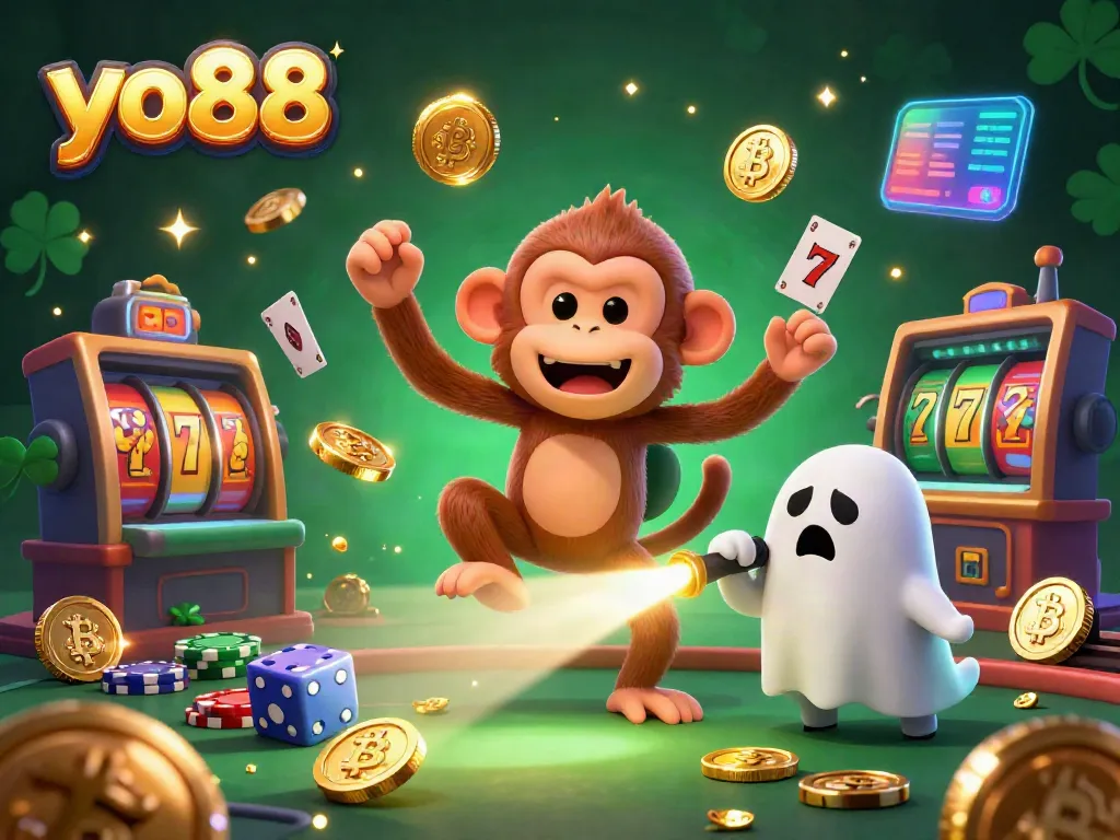 Engage in exciting gaming adventures with yo88 at a dynamic haunted casino featuring juggling treasures.